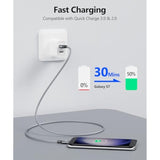 3-Pack 1.5Ft Nylon Braided Micro USB 2.0 Fast Charging & Data Cable