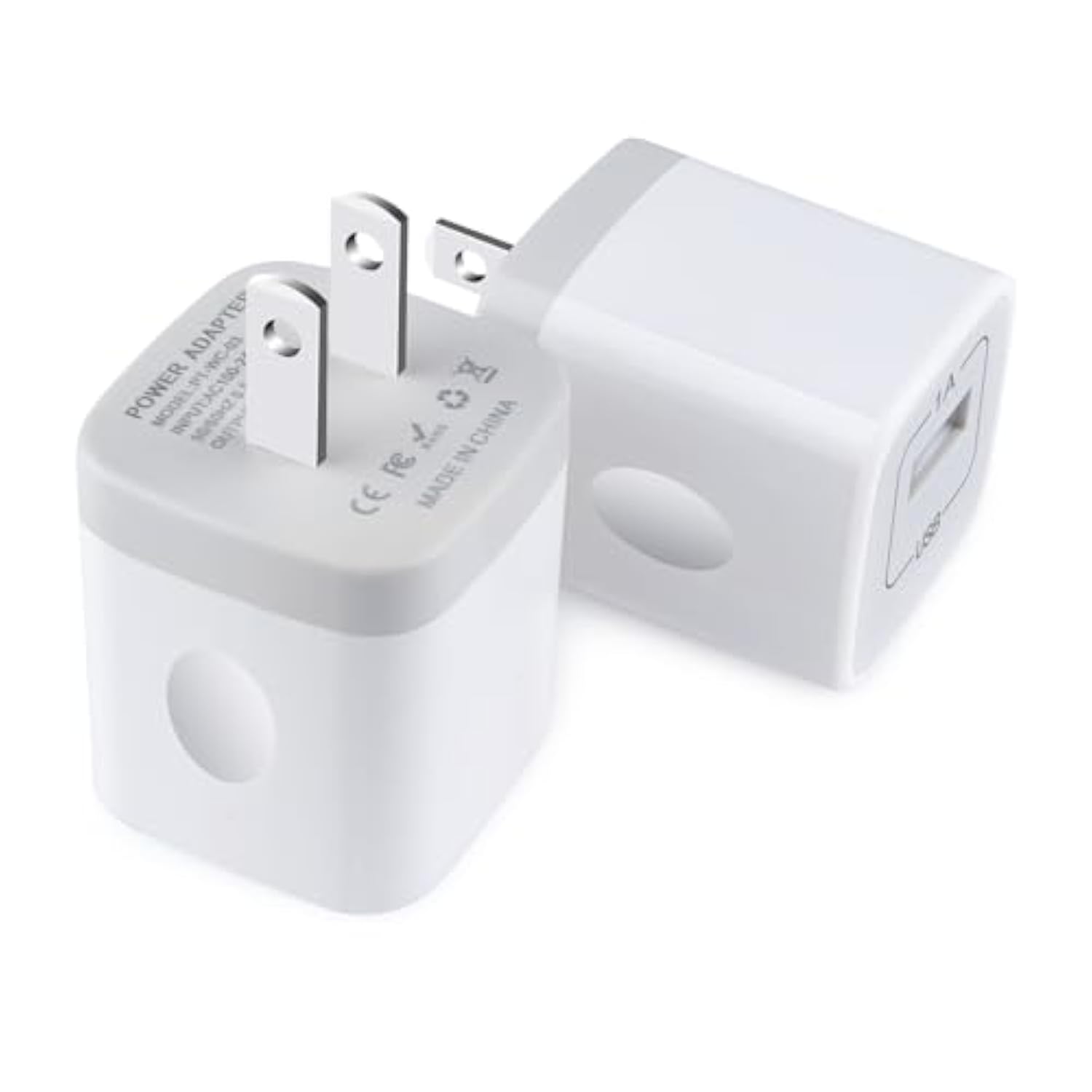 Usb Charger Block,5V-1A Wall Charger Power Adapter,2 Pack Usb Power Brick Charging Box Cube Compatible With Iphone 16E/16/15/14/13/12/11/Xr/Xs/8 Plus/Se,Samsung Galaxy S25/S24/S23 Ultra/S22/S21/S10/S9