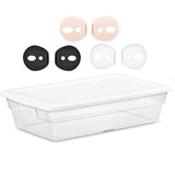 Fit In Case Silicon Ear Tips Ear Skins Covers Anti Slip Soft Eartips Compatible With Air Pods 1 And Air Pods 2 Or Ear Pods (Not For Air Pods Pro) 3 Pairs Gold/White/Black Gwb