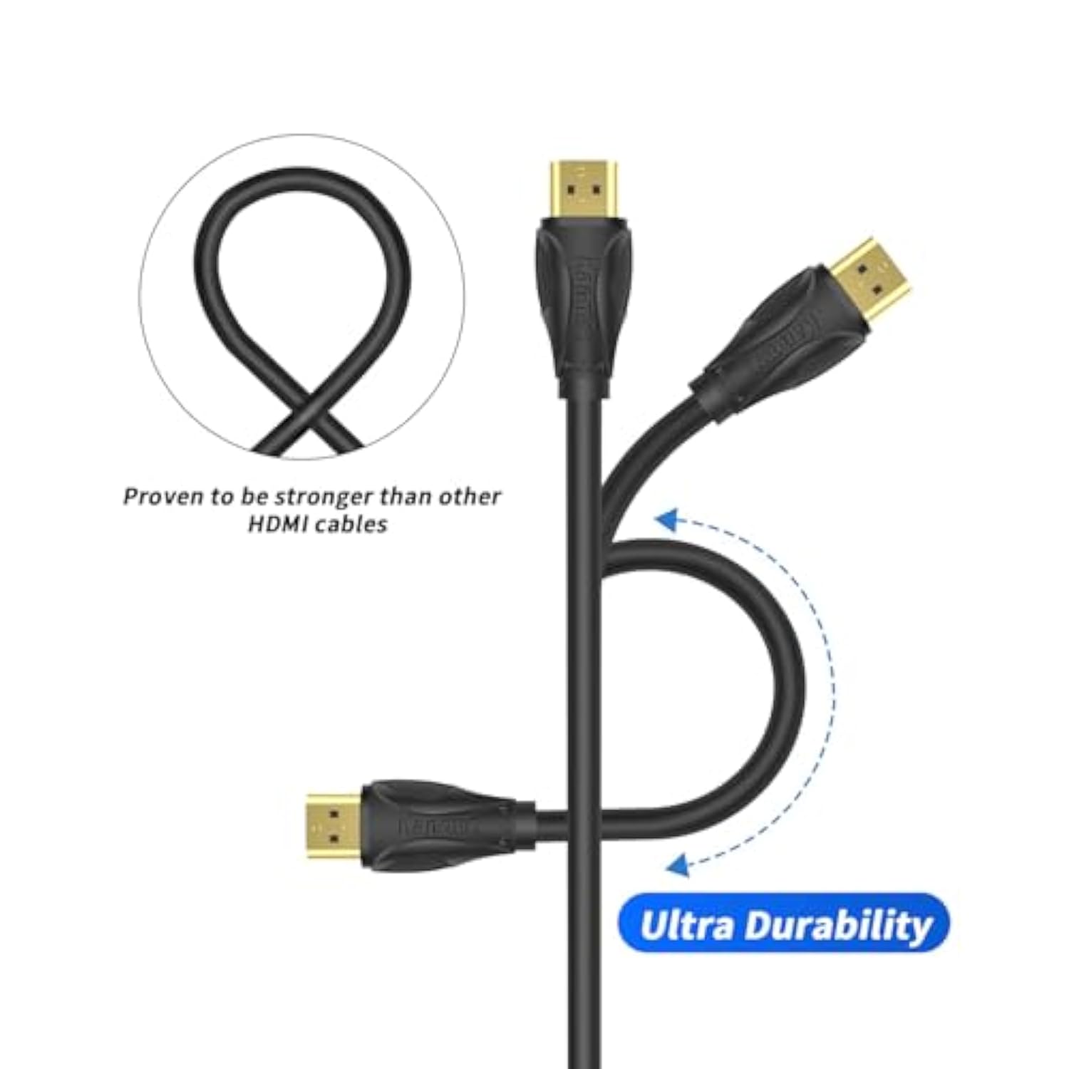 4K Hdmi Cable 30Ft, High Speed Hdmi 2.0 Cables &4K@60Hz 2K 1080P, Ultra High S