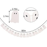 Halloween Ghost Garland 16pcs Scary Banner for Indoor Haunted House Party Decorations