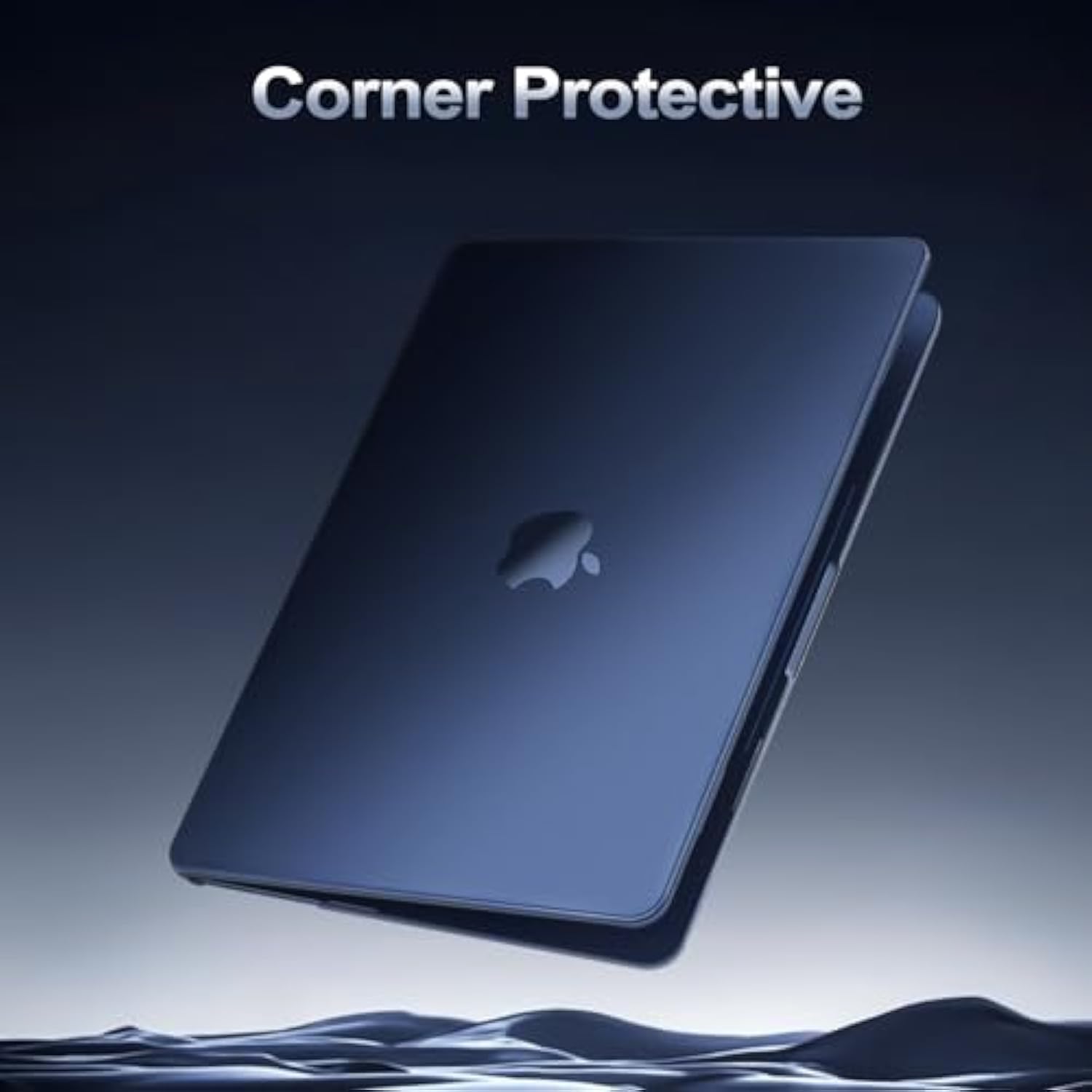 MOSISO Compatible with MacBook Air 13 inch Case 2025 2024 2023 2022 M4 A3240 M3 A3113 M2 A2681,100% Match Official Color,Slim Hard Case&Keyboard Cover&Screen Film for MacBook Air 13.6, Midnight Clear