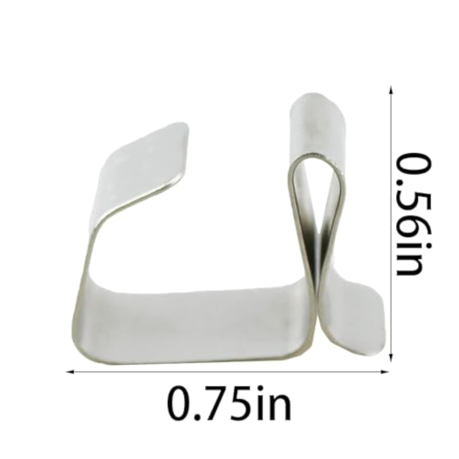 100Pcs Silver Manganese Steel Outdoor String Light Clip 0.79X0.79X0.43Inch Christmas Decoration Lamp Clamps