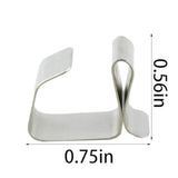 100Pcs Silver Manganese Steel Outdoor String Light Clip 0.79X0.79X0.43Inch Christmas Decoration Lamp Clamps