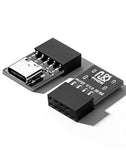2Pack 9 Pin USB Motherboard Female Header to USB C Adapter, Type C Male to 9Pin Motherboard Serial Female Extender Converter
