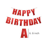 Red Happy Birthday Banner for Kids, Women & Men Party Decorations
