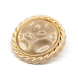 20 Pcs Stamping Lunar Surface Sewing Golden Metal Shank Coat Buttons -