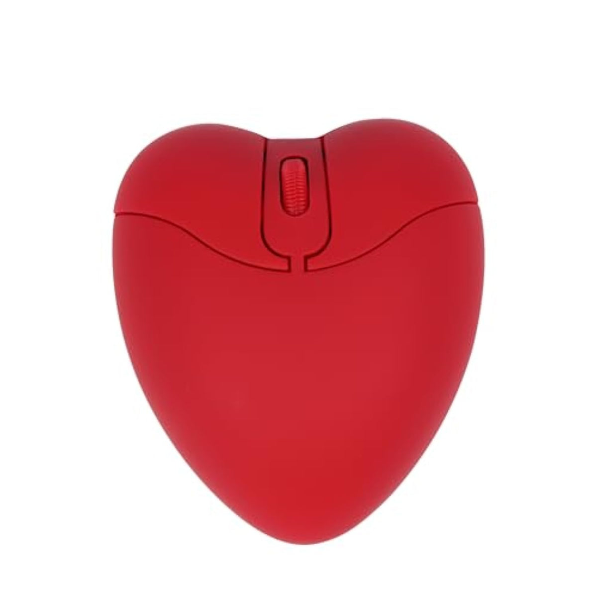 Wireless Bluetooth Mouse Cute Heart Shape Mouse 2.4Ghz & Bluetooth Dual Mode 1000Dpi Optical Computer Mice With Usb Receiver Portable Travel Cordless Mouses For Laptop Pc Computer Desktop Gift(Red)