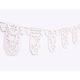 Papel Picado Baby Shower Garland, Lace Onesie Fiesta Banner Party Decor
