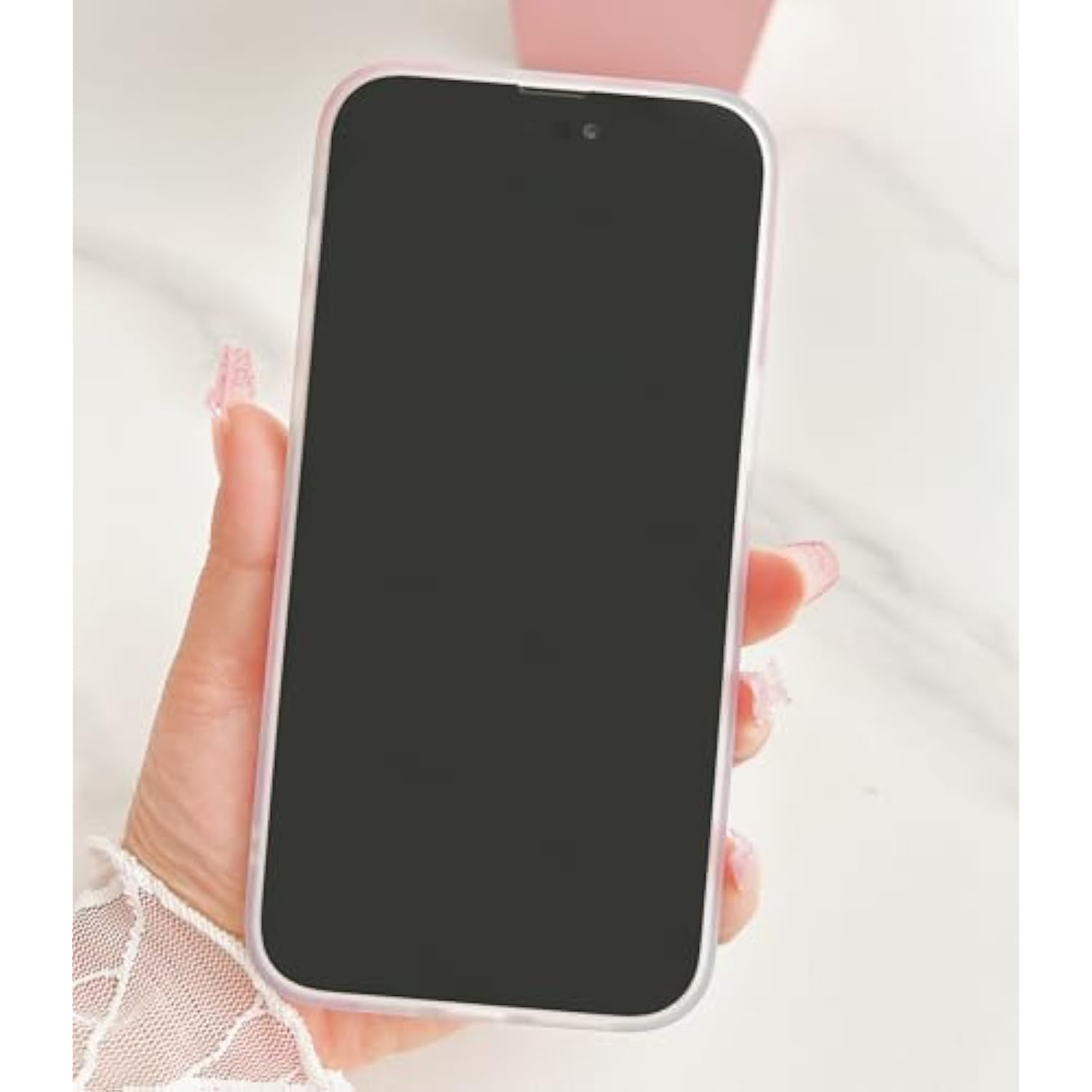 For Iphone 14/13 Case 6.1 Inch,Cute Flower Design For Women, Shell Pattern Soft Bumper Lightweight Slim Fit Tpu Shockproof Phone Cover,Pink Floral