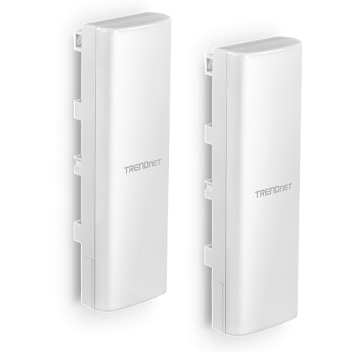 14 Dbi Wifi 6 Ax1200 Outdoor Directional Poe Access Point Bridge Kit, Tew-940Apbo2K, Includes Two Preconfigured Tew-940Apbo Access Points, 5Ghz Wifi 6 Point-To-Point Bridge, White