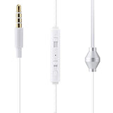 Universal 3.5Mm Jack Acoustic Hollow Air Tube Earbuds Headphones With Microphone,Anti-Radiation In-Ear Single Earbud,Wired Cell Phone Earpiece (White)