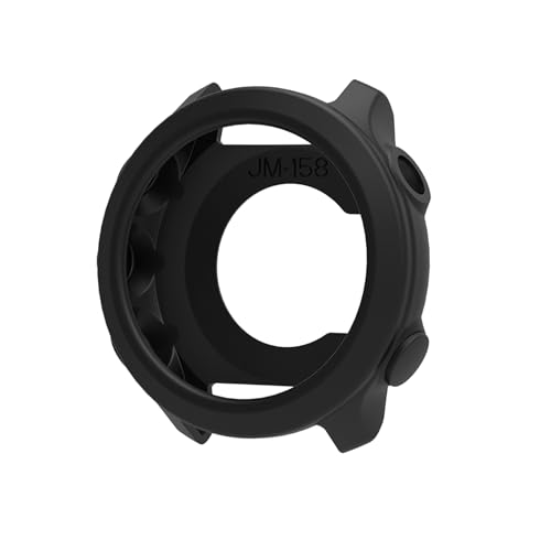 3 Pack Watch Cover Compatible with Garmin Forerunner 55 Silicone Protective Case Shell Smartwatch Accessories (Black)