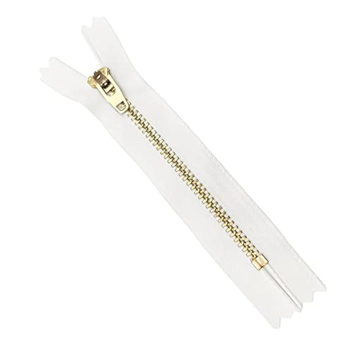 4 Inch Metal Zipper White 4" Antique Brass Metal Heavy Duty Zippers No