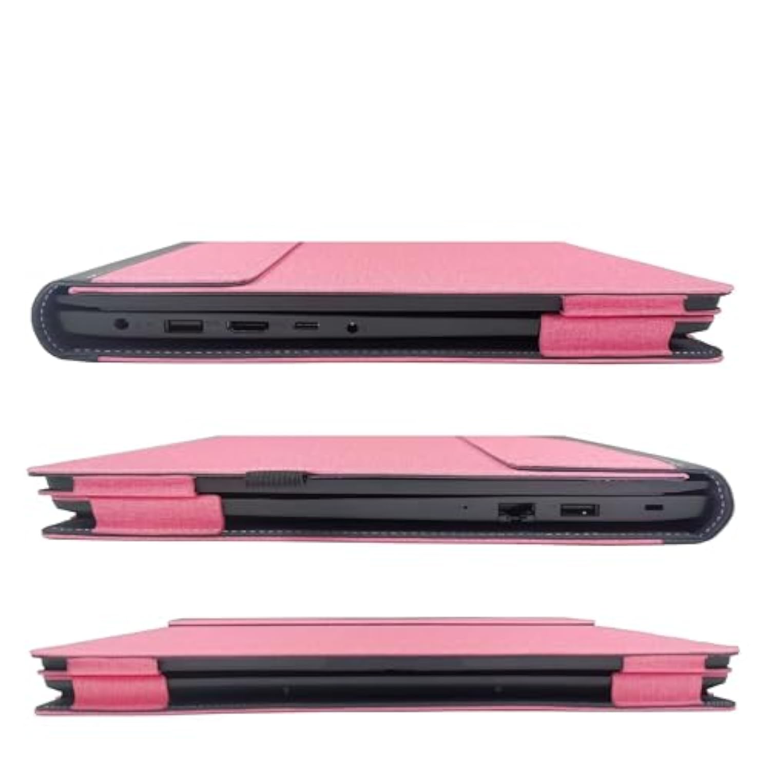 Laptop Case Compatible With Dell Inspiron 15 3511 3515 3520 3525 Vostro 15 3515 Cover Protective Notebook Skin Sleeve Detachable Pouch With Pen Holder (Pink)