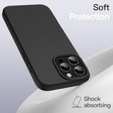 JETech Liquid Silicone Case for iPhone 16 Pro Max 6.9-Inch, Silky Soft Touch Full-Body Protective Phone Case, Anti-Scratch Shockproof Cover with Microfiber Lining (Black)