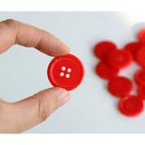 1 Inch (25Mm) Red Color Buttons For Sewing Flatback Button Crafting Di