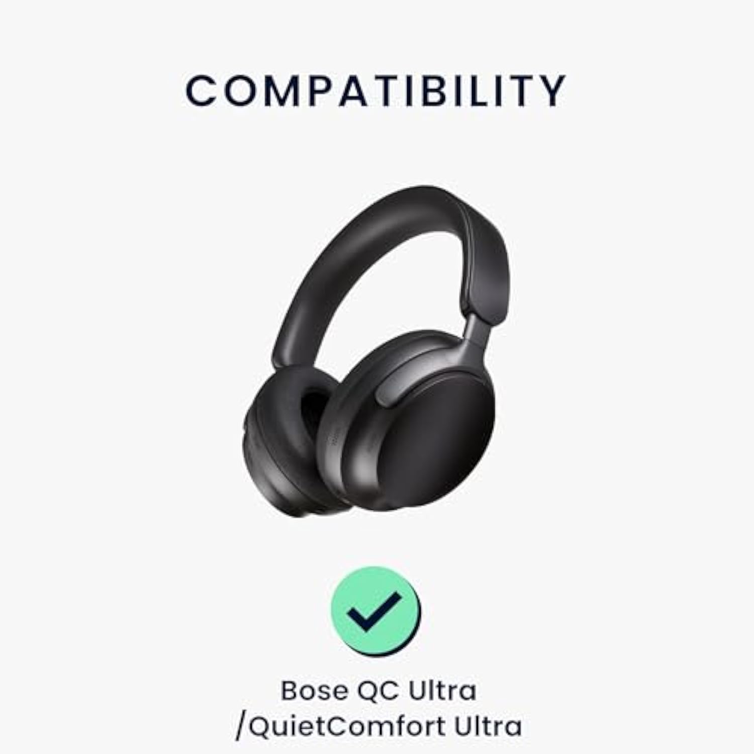 kwmobile Ear Pads Compatible with Bose QC Ultra/QuietComfort Ultra Earpads - 2X Replacement for Headphones - Dark Blue