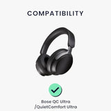 kwmobile Ear Pads Compatible with Bose QC Ultra/QuietComfort Ultra Earpads - 2X Replacement for Headphones - Dark Blue
