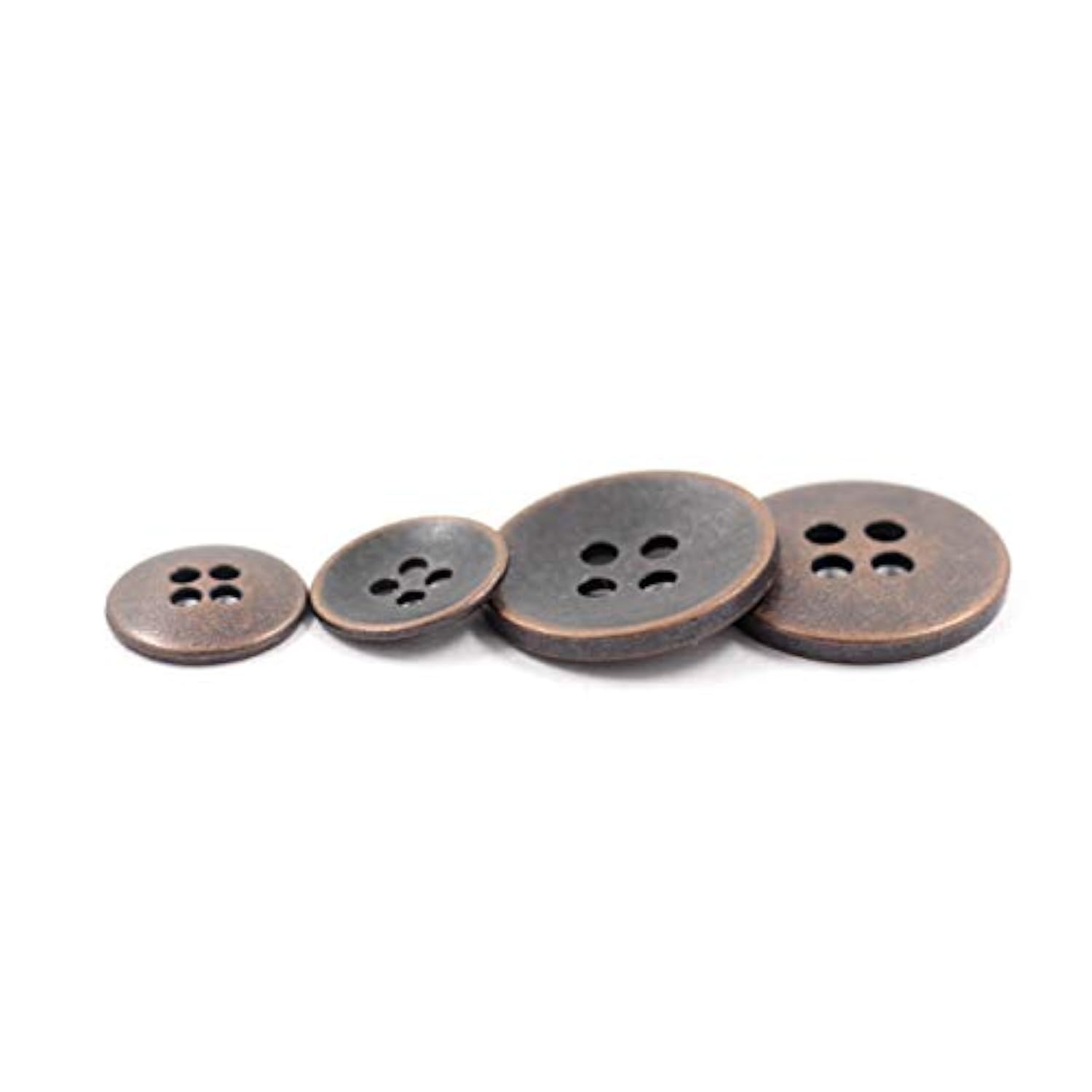 Antique Copper Concave Metal Hole Blazer Button Set. 6 Pcs Of 23Mm, 8