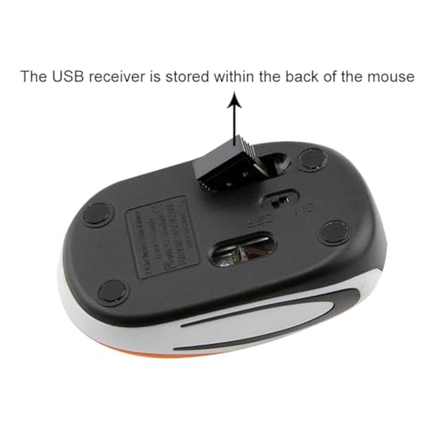 Mini Mouse - Small Wireless Optical Kids Mouse For School, Travel & Pc/Mac - Usb Receiver (Orange)