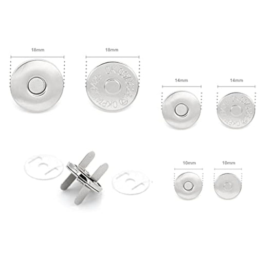 Thin Magnetic Snap Buttons Quality Strong Clasp For Purse Sewing Handb