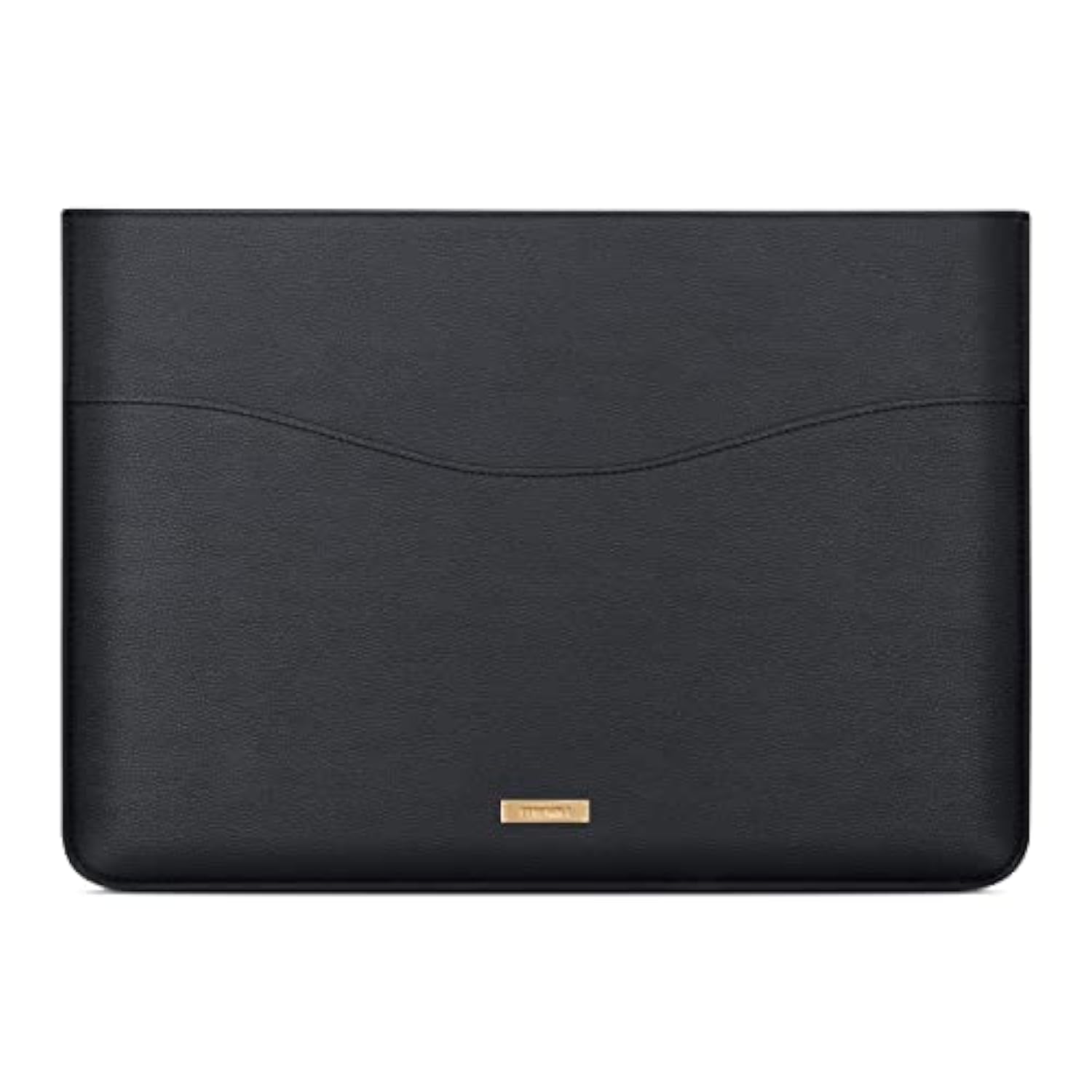 Slim Laptop Sleeve 13 Inch Compatible With Macbook Air & Macbook Pro M2 M1 2022 2020, Faux Leather Computer Cover Case With Accessory Pocket (Model #S A2338 A2337 A2681), Black