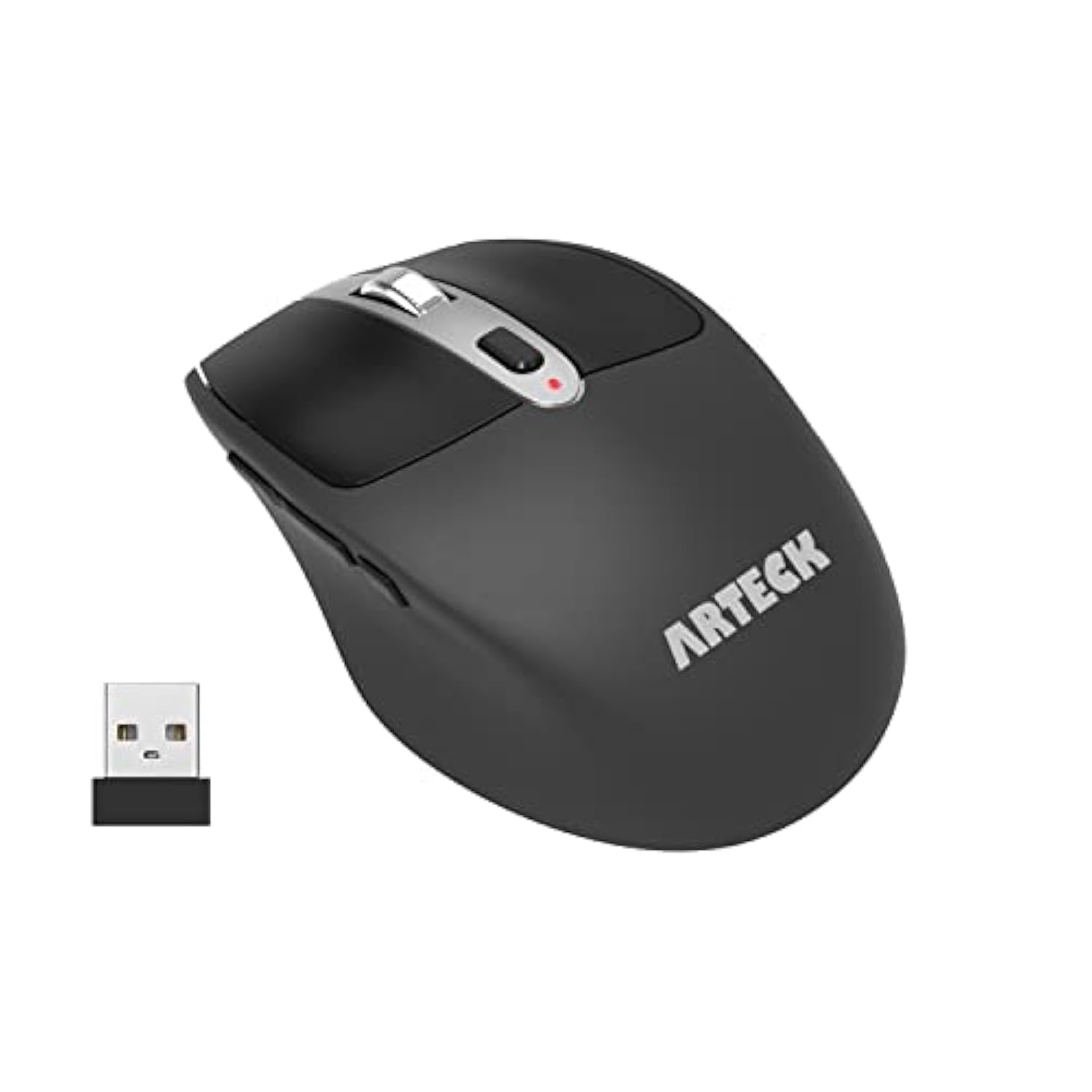 Wireless Mouse, 2.4G Usb Wireless Ergonomic Optical Mouse, With Nano Usb Receiver Silent Clicking Side Switch Buttons For Computer/Desktop/Pc/Laptop And Windows 11/10 Rechargeable Battery
