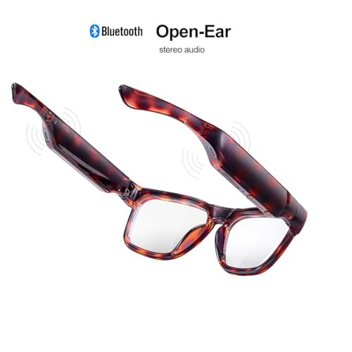 OhO Smart Glasses,128G MP3 Bluetooth Sunglasses with Open Ear Speaker Headphone, Indoor&Outdoor Sports,Polarized UV Protection,for Men Women