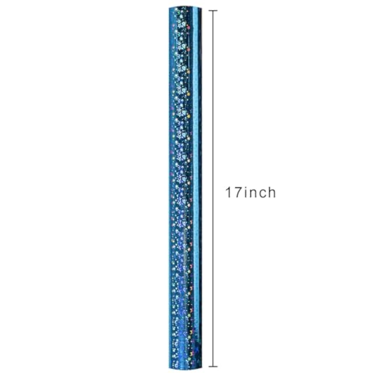 17 In X 32.8 Ft (46.5 Sq.Ft.) Holographic Space Wrapping Paper Roll, Blue Gift Wrap With Shining Galaxy Design For Birthday, Christmas, Father'S Day, Halloween
