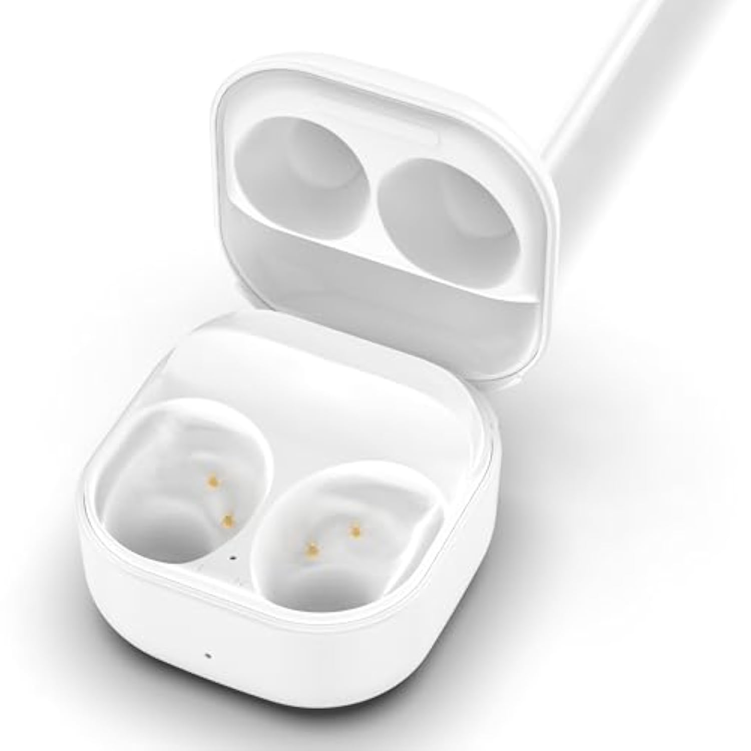 Charging Case Compatible For Samsung Galaxy Buds Fan Edition(Fe) Sm-R400, Charger Cradle Station Box With Type-C Usb Cable For Samsung Galaxy Buds Fe Earbuds (White)