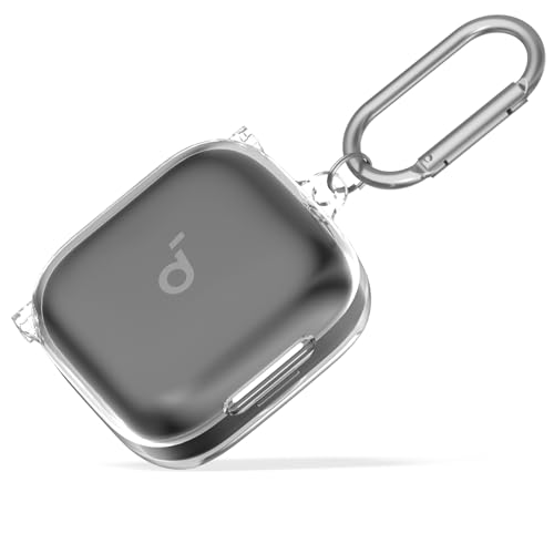 for Anker Soundcore P30i Case Cover, Clear TPU Protective Case Cover, Compatible with Anker Soundcore P30i Charging Case with Carabiner (Clear)