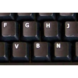 Online-Welcome German Non Transparent Keyboard Stickers Black Background