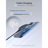 Wireless Charging Pad, Magfusion Aura 15W Fast Charging Qi2 Certified Magnetic Wireless Charger Compatible With Magsafe For Iphone 16/15/14/13/12 Series
