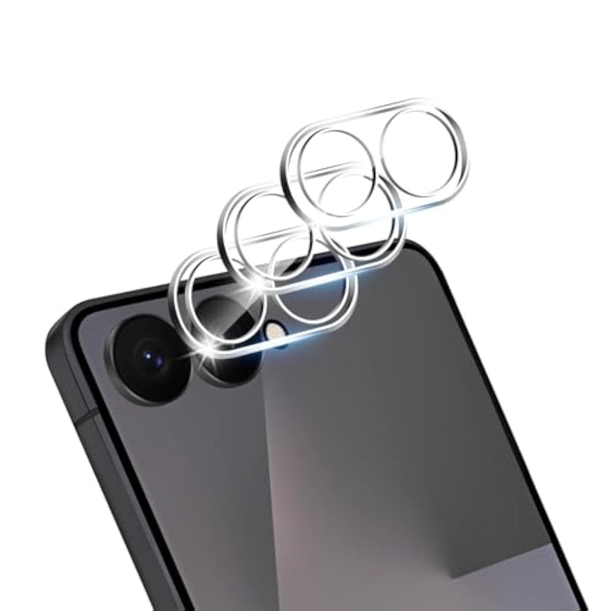 3 Pack For Samsung Galaxy Z Flip 7 Camera Lens Protector, [Strong Adsorption] Ultra-Thin Hd Clear Lens Cover, Individual Anti Scratch Tempered Glass Camera Screen Protector For Z Flip 7 2025