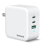 Nekteck 100W GaN USB C Charger, 3-Port PD 3.0 & QC 3.0 Fast Wall Charger, Compact Foldable Plug for MacBook Pro/Air, iPhone 15/14/13, iPad, Galaxy S23/S22, PixelBook, ThinkPad, Steam Deck and More