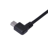 9Inch Mini Usb Cable Combo Mini Usb Female To Right Angle & Left Angle Male Data Sync And Charge Extension Cable (Black)(2-Pack) Rl