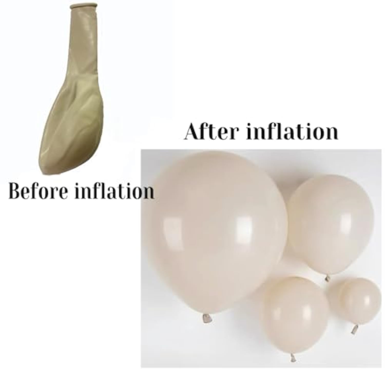 154pcs Ivory White Beige Balloon Arch Kit Wedding Birthday Party Supplies