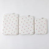 Cute Cherry Floral Laptop Sleeve Y2K Preppy Carrying Laptop Bag Cover Girly Coquette Puffy Quilted Tablet Liner Pouch (Cherry,11 Inch)