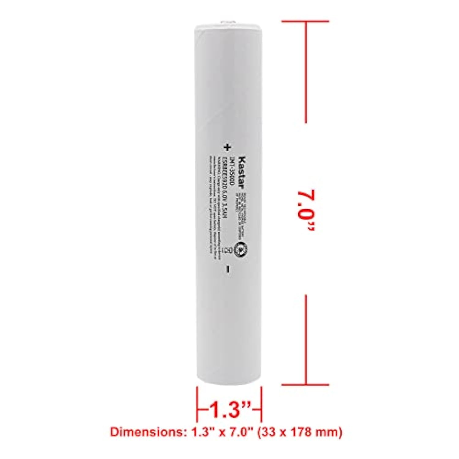 Kastar Battery 1-Pack Ni-MH 6.0V 3.5AH Replacement for Maglite 40070131 40070149 40070249 405462100, Maglite 108-000-817 108-817 108-000-439 108-439, INTEC IMT-3500D, ESR4EE3060 ET2600D, ESR8EE5920