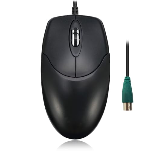 3 Button Desktop Ps/2 Optical Scroll Mouse, Black