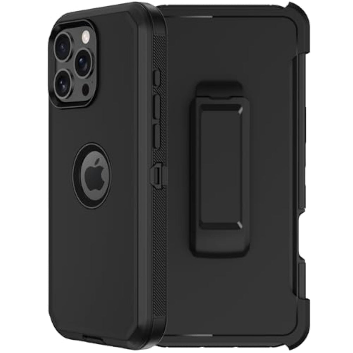 For Iphone 16 Pro Phone Case,Military Grade Drop Protection Cell Phone Cover With Belt Clip Holster Stand,Screen Protector X2 Rugged Shockproof Kickstand For Iphone 16 Pro Case 6.3” (Black)