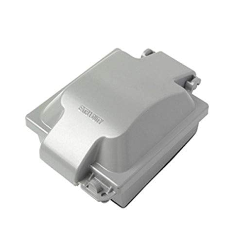 Legrand- Wiucast2 2 Gang Cast Weatherproof Box And Cover, Die-Cast Aluminum, For Decorator/Gfci Or Duplex Outlet, Gray (1 Count)