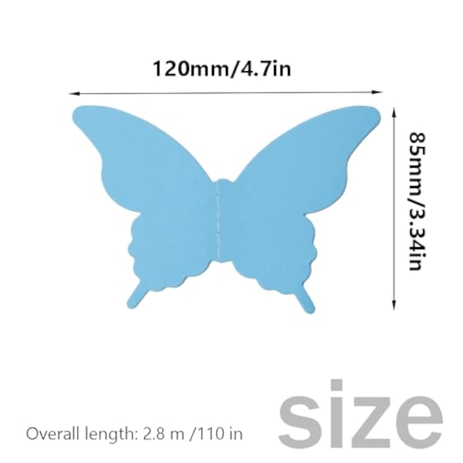 Yosawa 4 Pcs Large Paper Butterfly Banner Hanging Decorative, Curtain Hanging Paper Flower For Halloween Home Ceiling Decor Birthday Party Baby Shower Wedding Showcase Decoration?Zd/Blue?