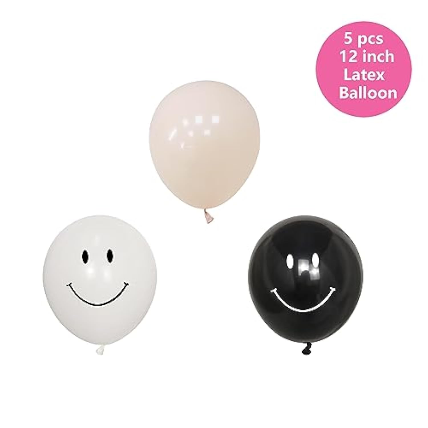 -One Happy Dude Balloon Set, 40” Black One|Black & White Smiley Face Latex |Checkered Foil For Happy Dude Birthday Decorations, Baby Shower,1St Birthday Party Supplies