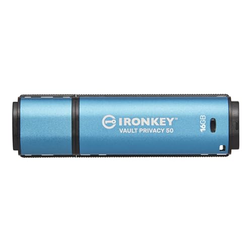 Ironkey Vault Privacy 50 16Gb Encrypted Usb | Fips 197 | Aes-256Bit | Badusb Attack Protection | Multi-Password Options | Ikvp50/16Gb
