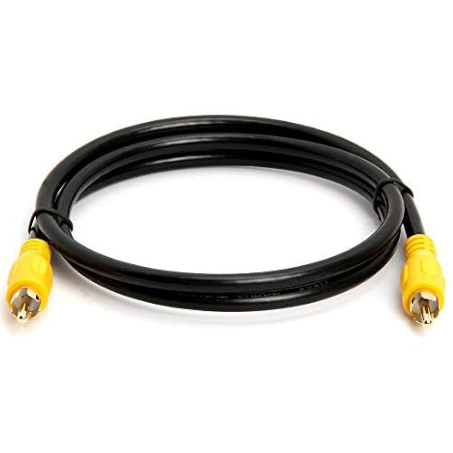 Cmple - RCA Subwoofer Cable 3 ft Digital Coaxial Audio Cable Composite Audio/Video Cord 1-RCA Cable Male to Male Coaxial RCA Cables for Home Theater, Rear View Parking Camera