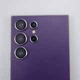 for  Galaxy S24 Ultra Camera Lens Protector Metal Crystal Tempered Glass Screen Accessories Cover for S24 (Purple, S24 Ultra)