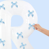 40 Inch-White Jumbo Bride Balloons+Blue Bows, Balloon Banner For Wedding Engagement, Bridal Shower Decorations, Bride Balloons Bachelorette, Bride To Be Party Accessories, Bridal Photo Booth