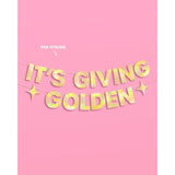 It's Giving Golden Banner Gold Foil 6Ft Birthday Bachelorette Metallic Decorations